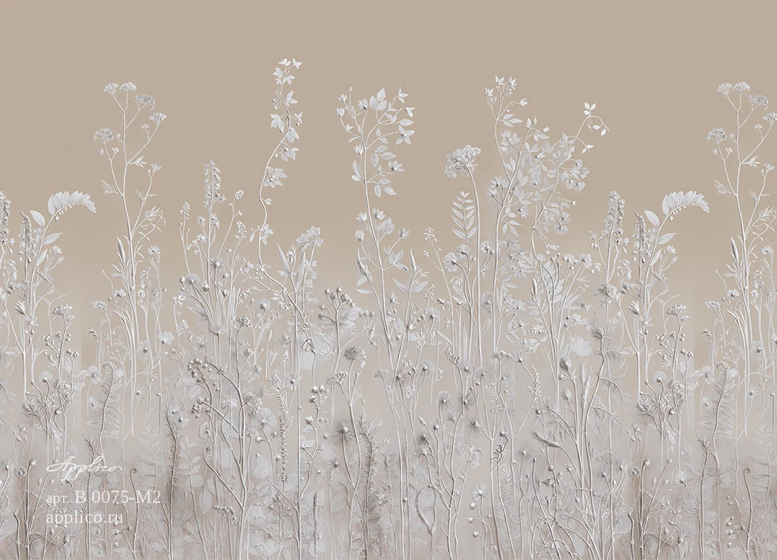 обои и панно Ботанический барельеф