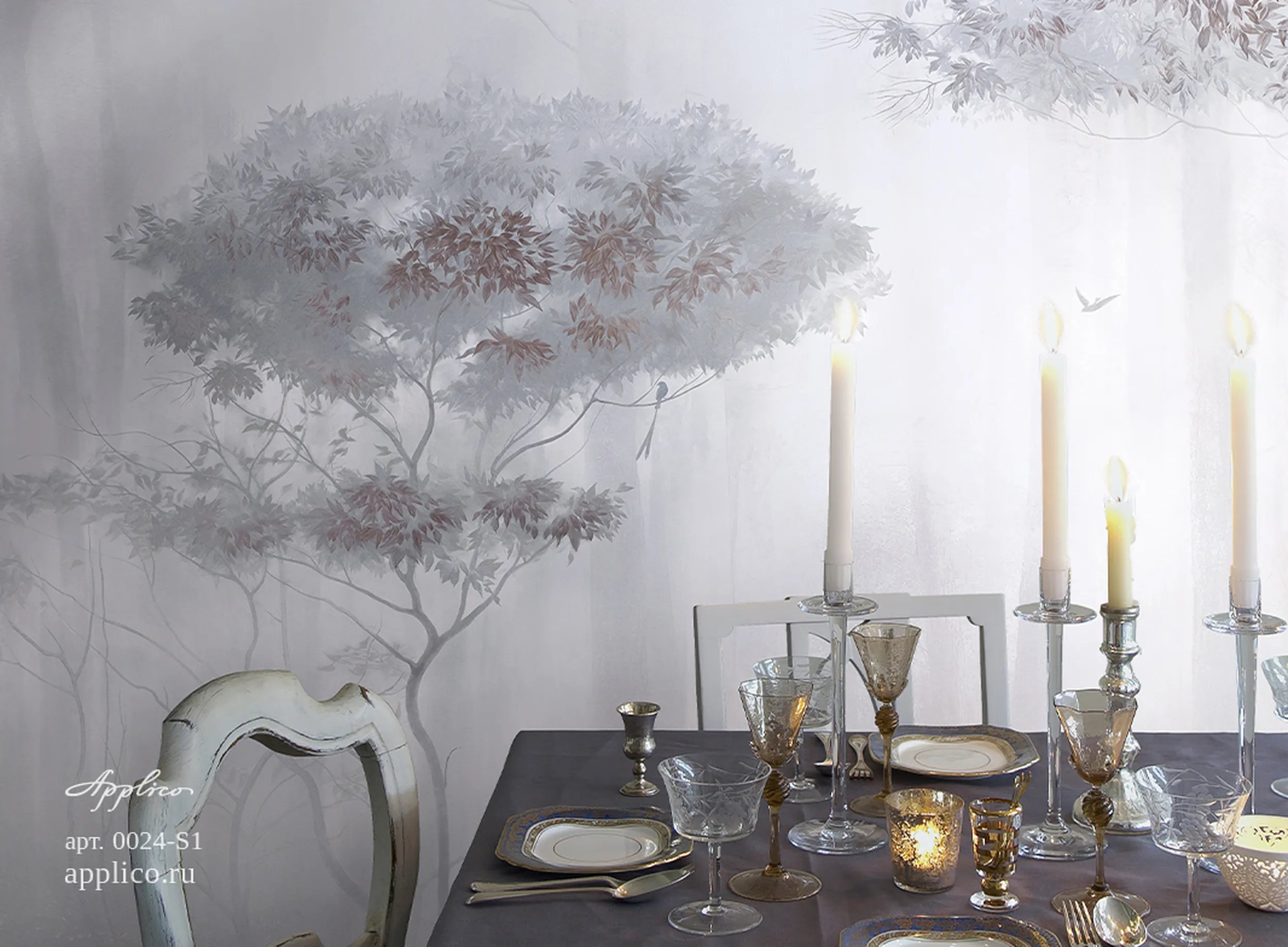 дизайнерские обои Утренний лес