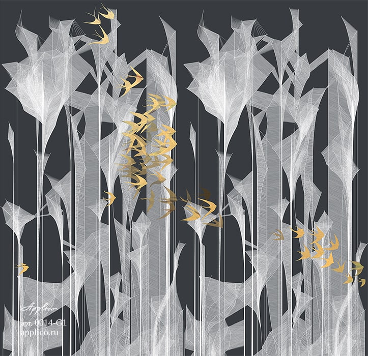 фрески Геометрия полёта в интерьере