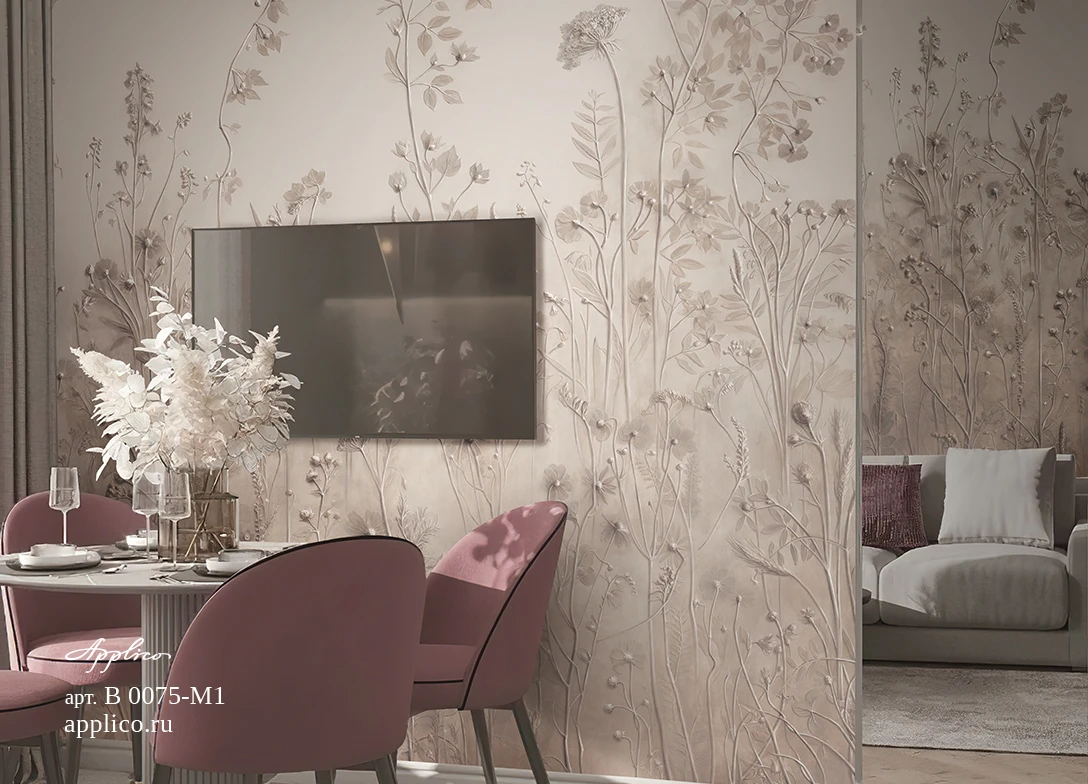 обои и панно Ботанический барельеф