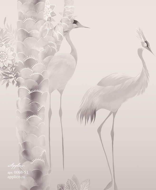 фрески Журавлиная роща в интерьере