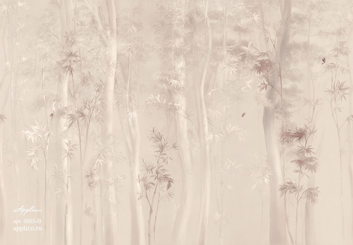 фрески Бамбуковая роща в интерьере