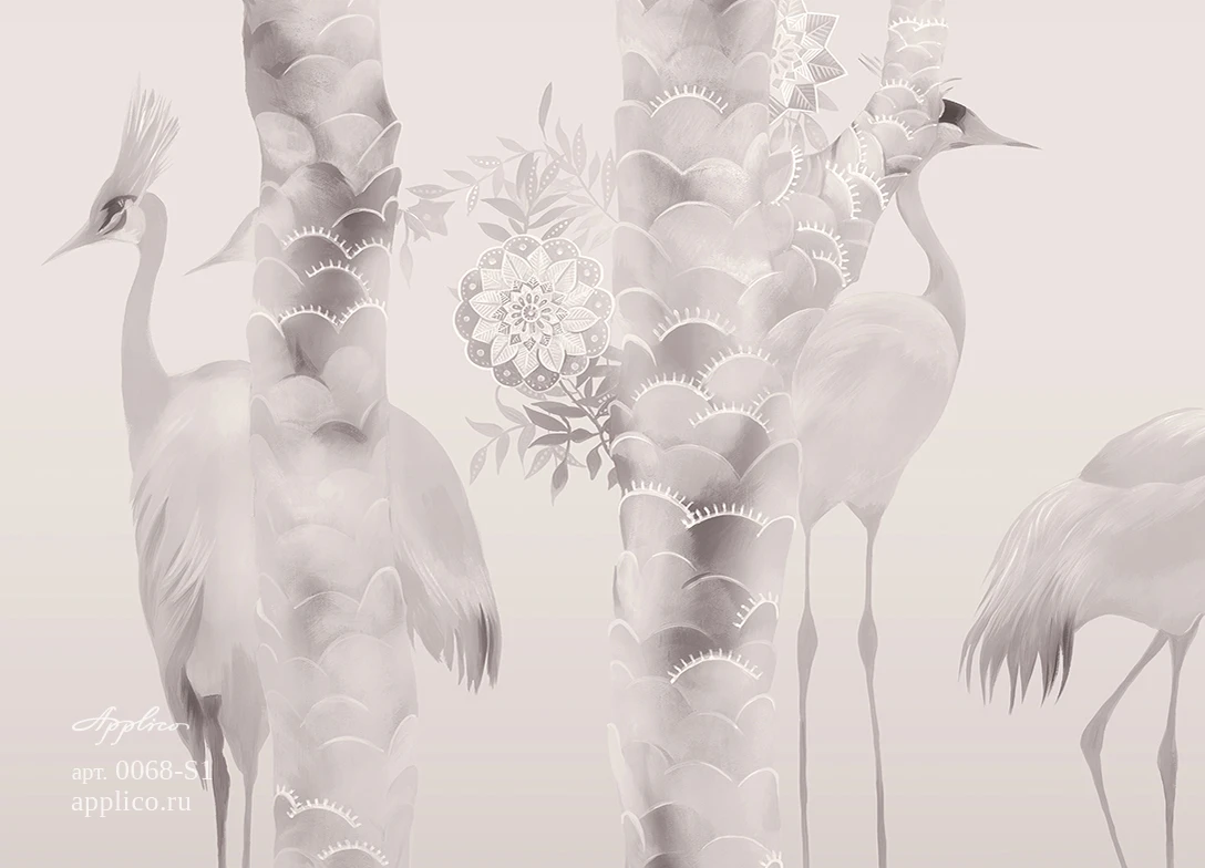 обои и панно Журавлиная роща