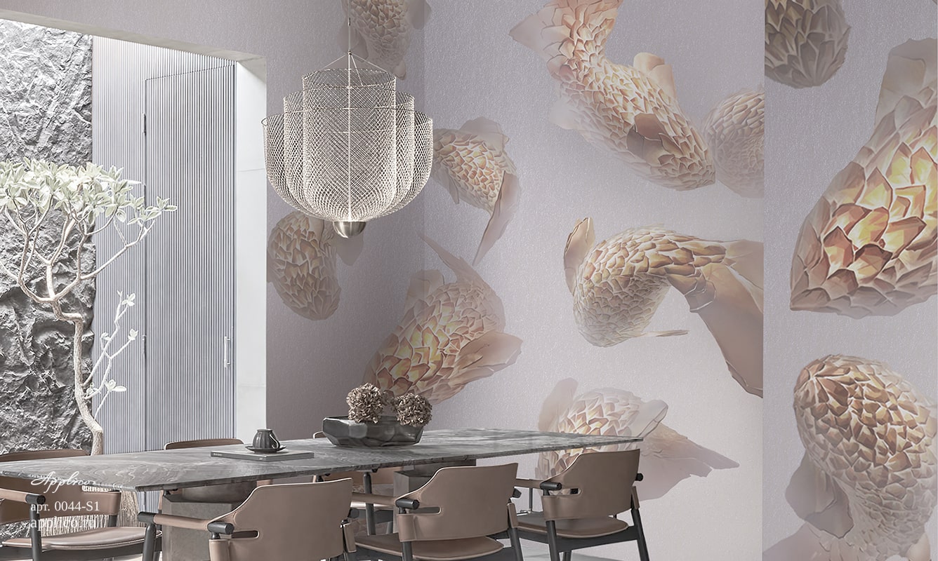 обои и панно Рыбки в интерьере