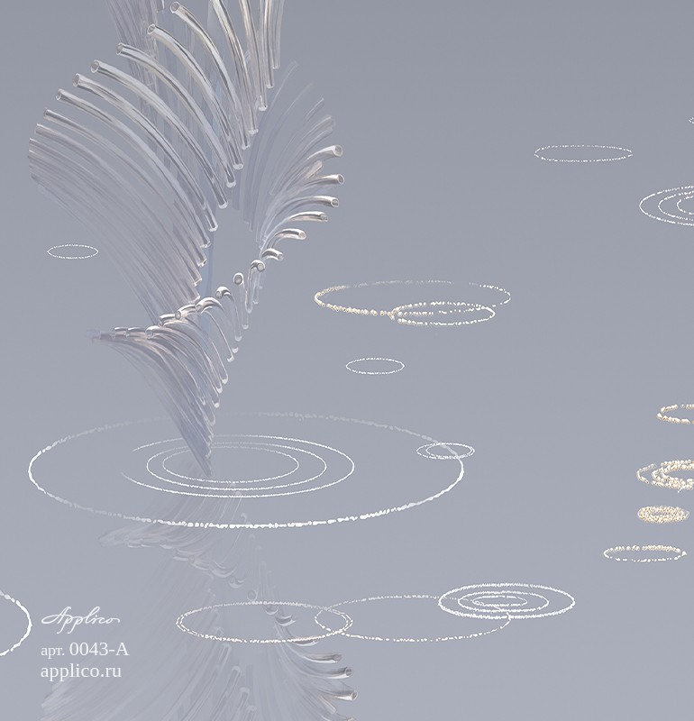 фрески Ивы на воде в интерьере