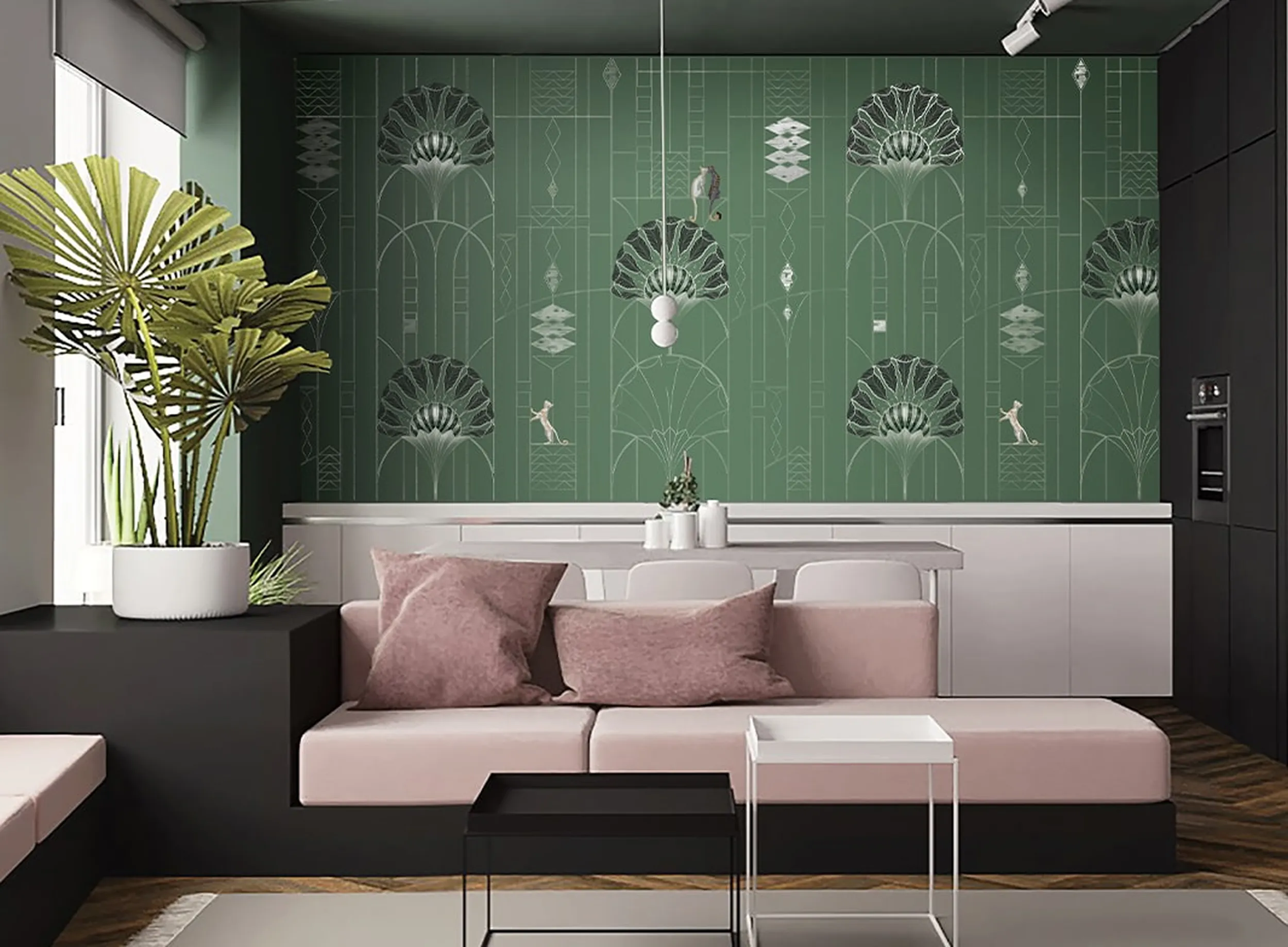 дизайнерские обои Кошки модерна