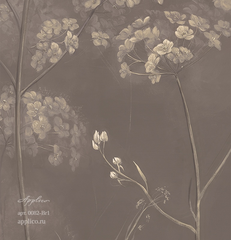 дизайнерские обои Цветочные облака в интерьере