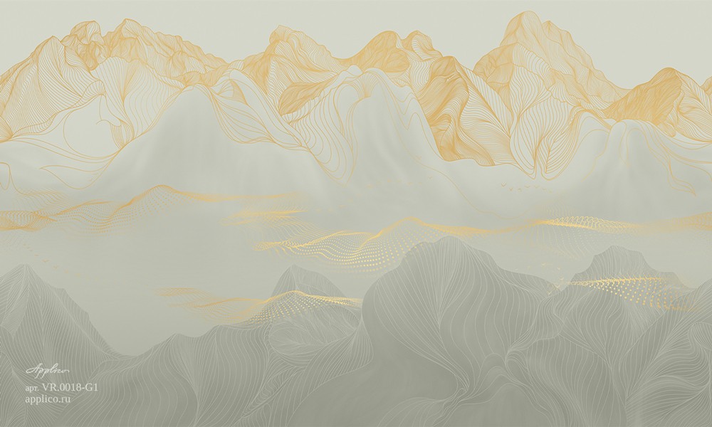 фрески Горные ноты в интерьере