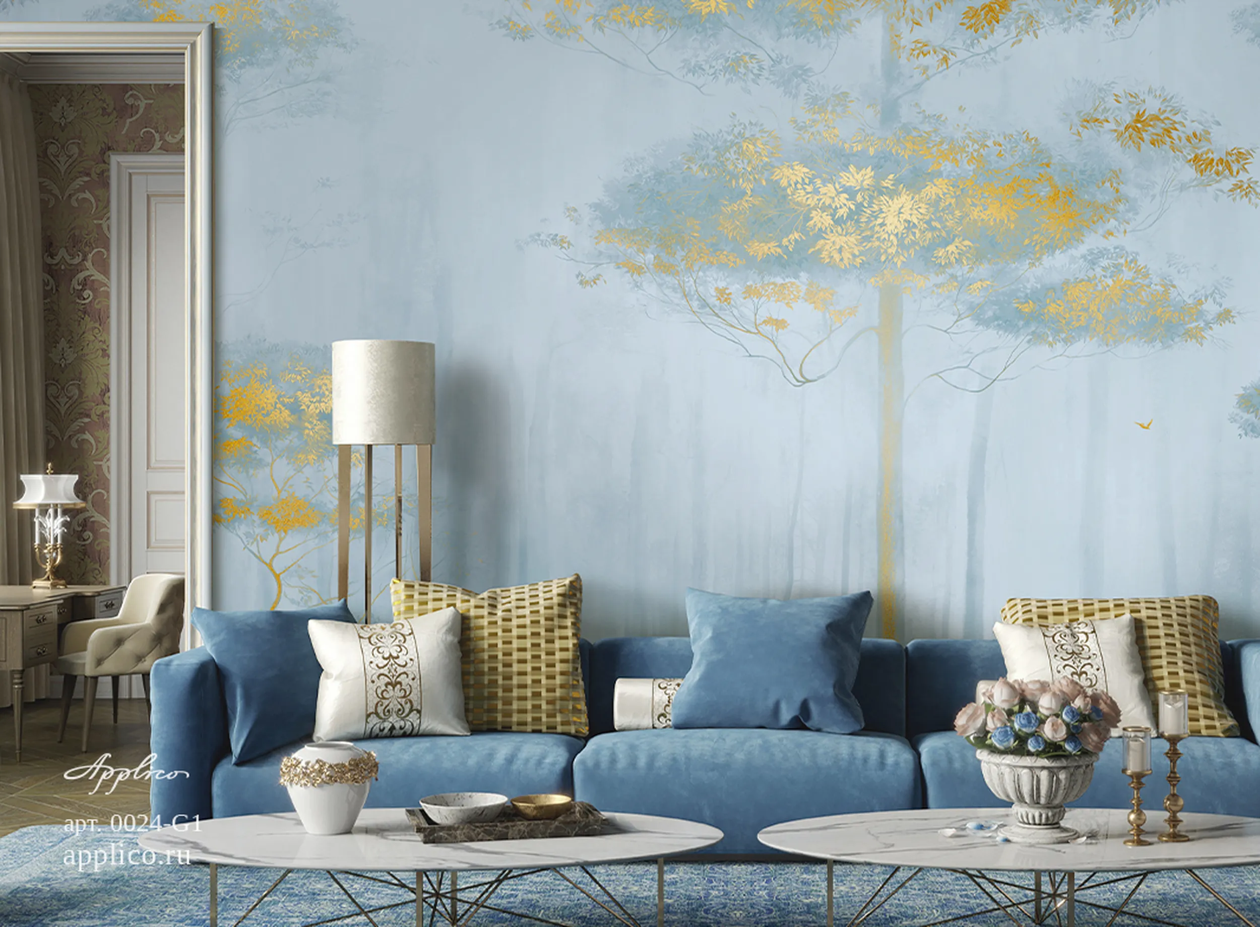 дизайнерские обои Утренний лес