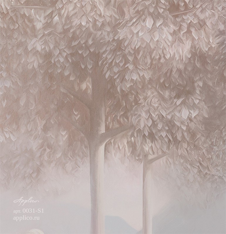 фрески Древоцвет в интерьере