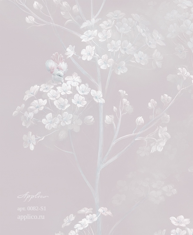 дизайнерские обои Цветочные облака в интерьере