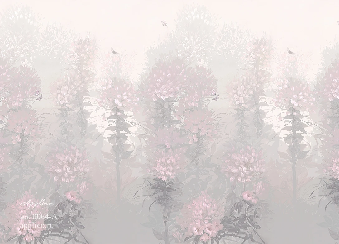 обои и панно Цветы и бабочки