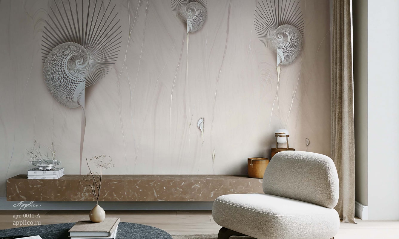 обои и панно Голдшелл в интерьере