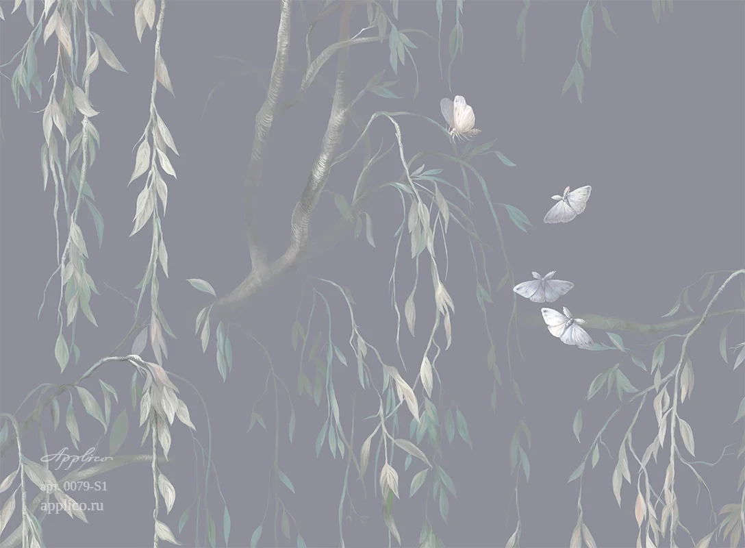 дизайнерские обои Золотая ива