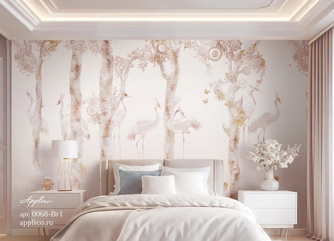 обои и панно Журавлиная роща