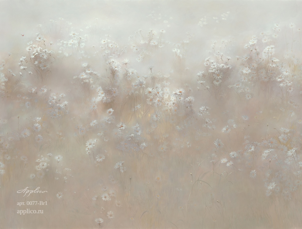 дизайнерские обои Ромашки в интерьере