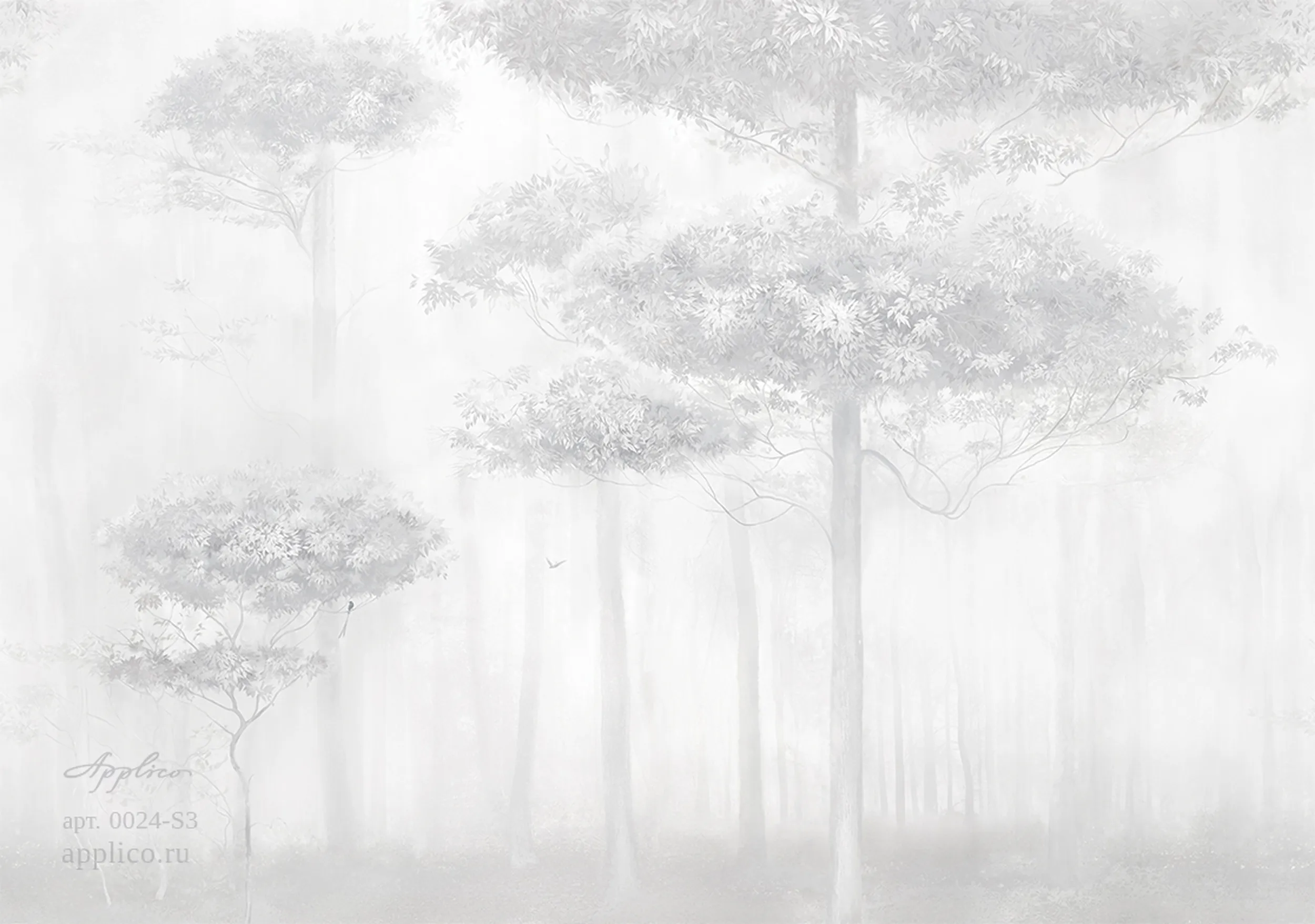 обои и панно Утренний лес