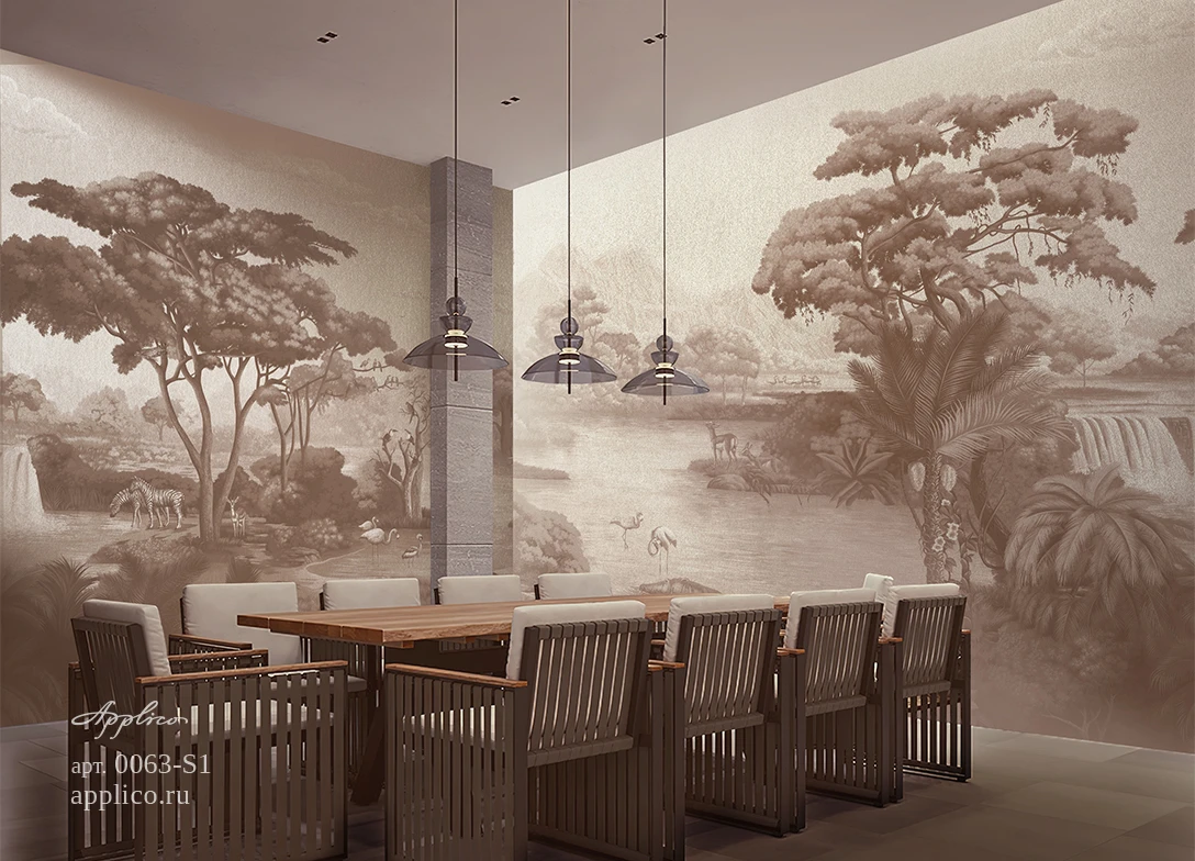 обои и панно Саванна