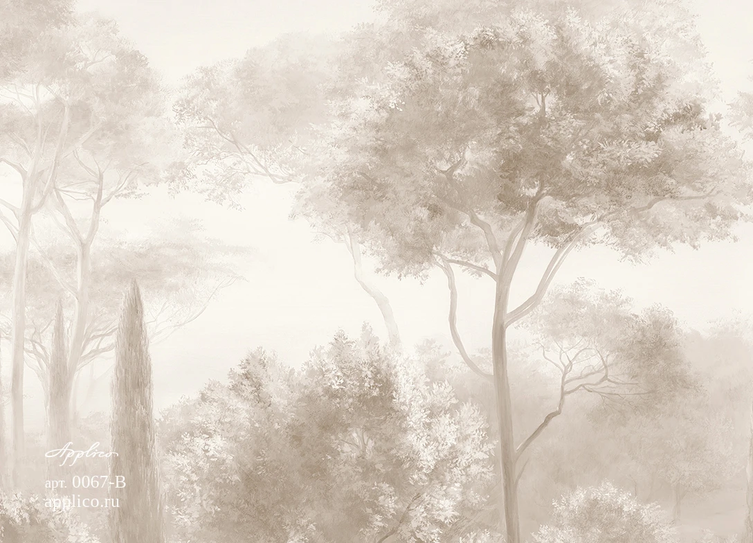 обои и панно Кипарисы