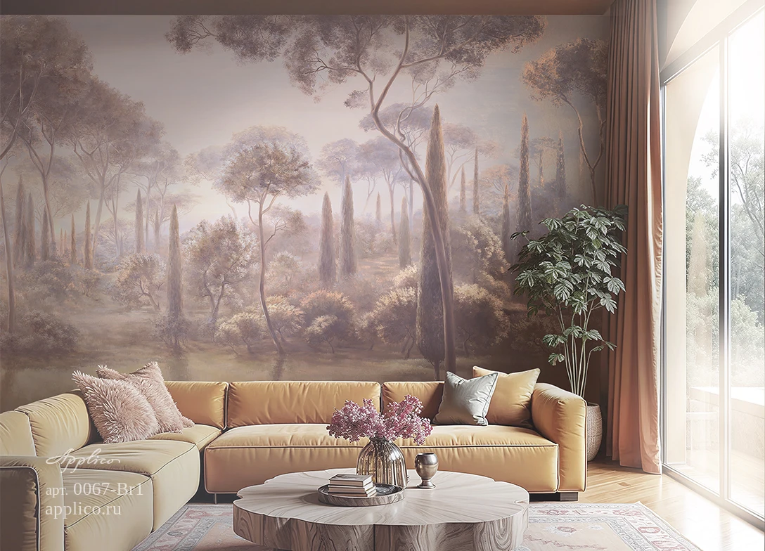 обои и панно Кипарисы