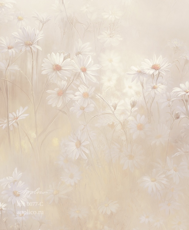 дизайнерские обои Ромашки в интерьере