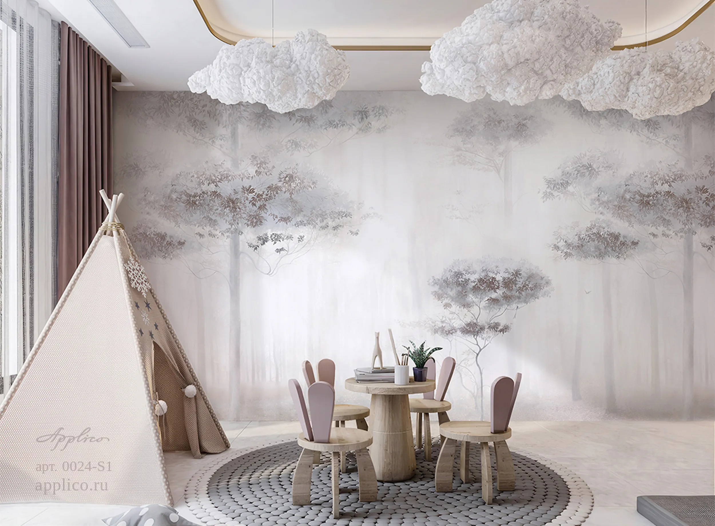 фрески Утренний лес