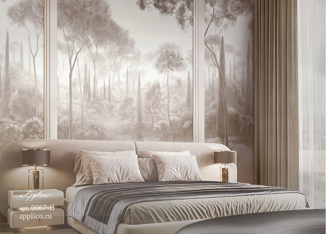 обои и панно Кипарисы