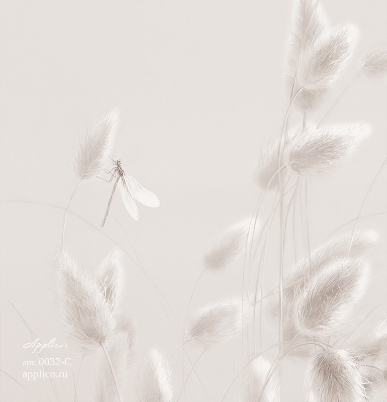 фрески Прибрежные Травинки в интерьере