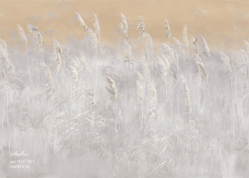 фрески Дуновение тростника в интерьере