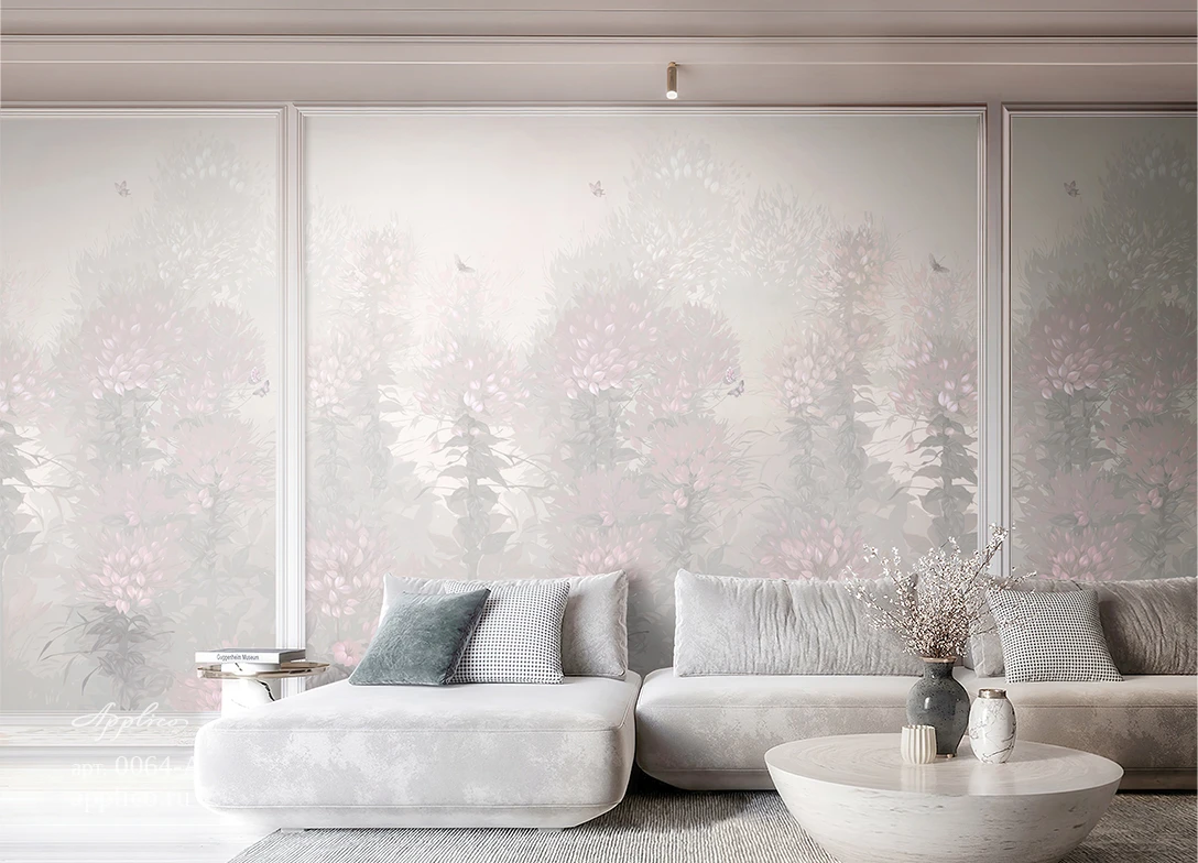 обои и панно Цветы и бабочки