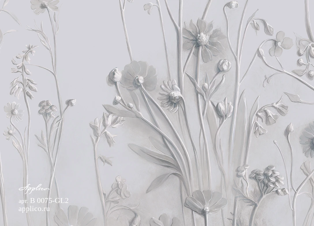 обои и панно Ботанический барельеф