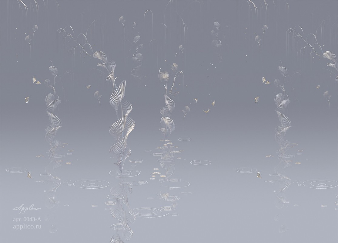 фрески Ивы на воде в интерьере