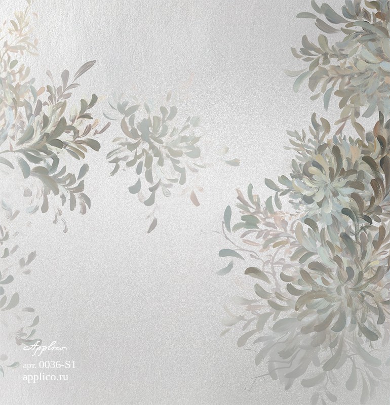обои и панно Шинуазри на серебре в интерьере