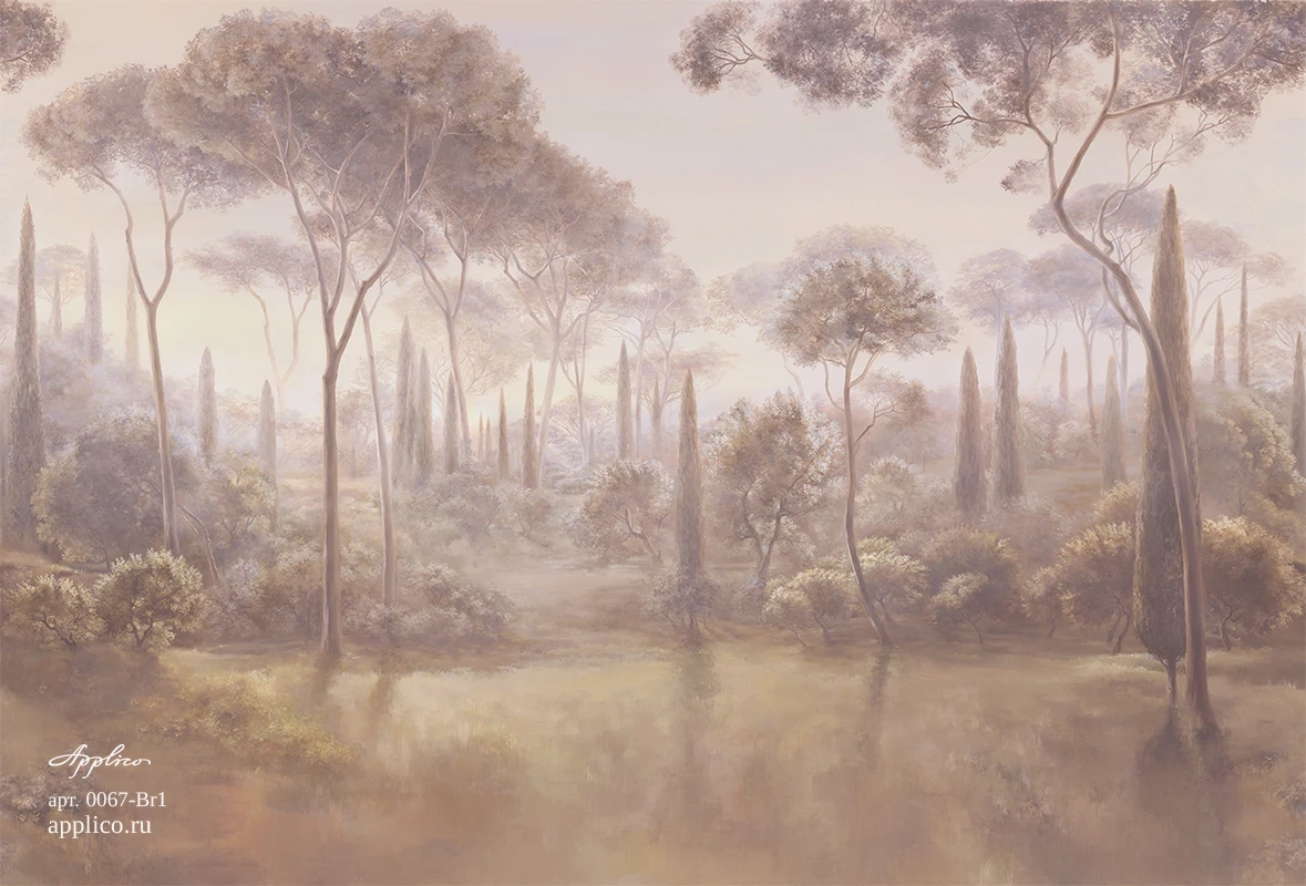 обои и панно Кипарисы